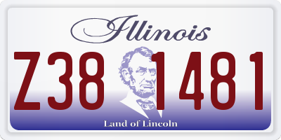 IL license plate Z381481
