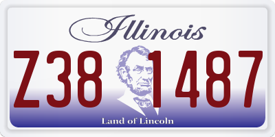 IL license plate Z381487