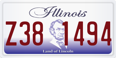 IL license plate Z381494