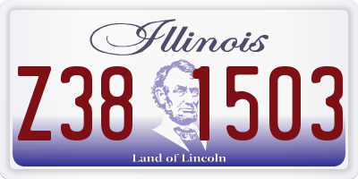 IL license plate Z381503