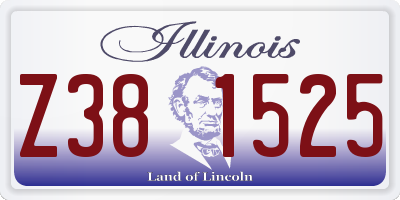 IL license plate Z381525