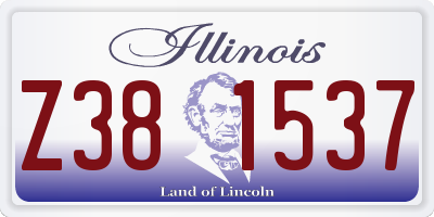 IL license plate Z381537