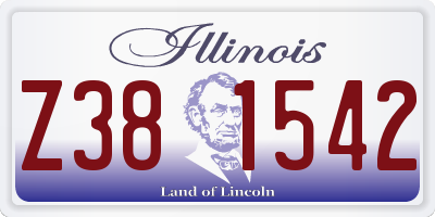 IL license plate Z381542