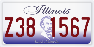 IL license plate Z381567