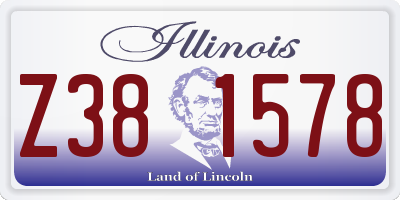 IL license plate Z381578