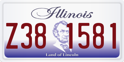 IL license plate Z381581