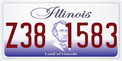 IL license plate Z381583