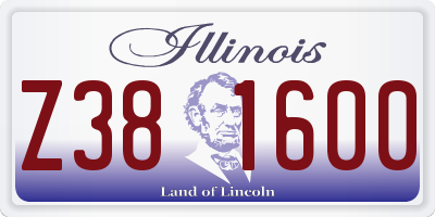 IL license plate Z381600