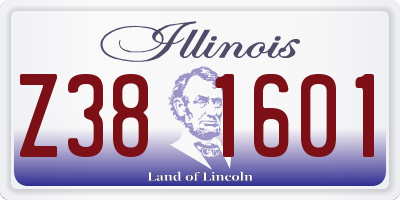 IL license plate Z381601