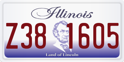 IL license plate Z381605