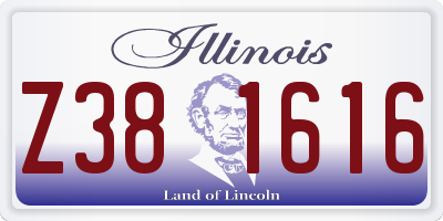 IL license plate Z381616