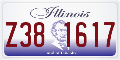 IL license plate Z381617