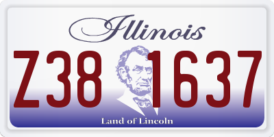 IL license plate Z381637