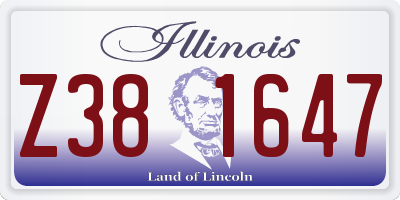 IL license plate Z381647