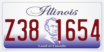 IL license plate Z381654