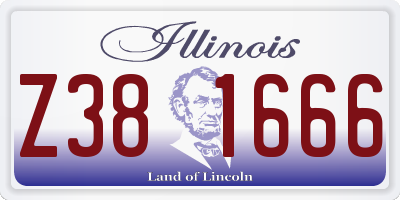 IL license plate Z381666
