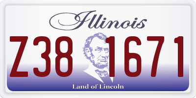 IL license plate Z381671