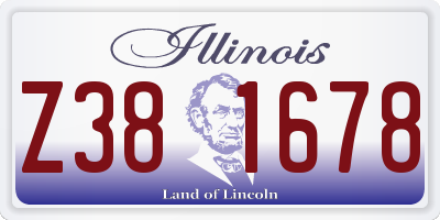 IL license plate Z381678