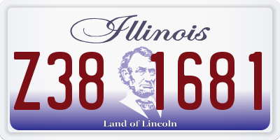 IL license plate Z381681