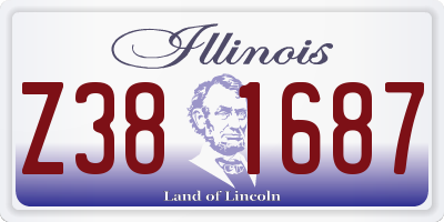 IL license plate Z381687