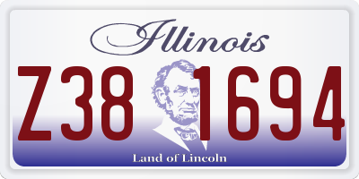 IL license plate Z381694