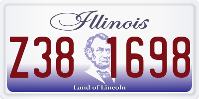IL license plate Z381698