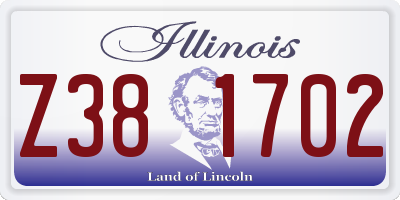 IL license plate Z381702