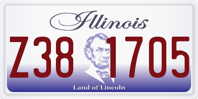 IL license plate Z381705