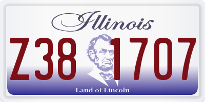 IL license plate Z381707