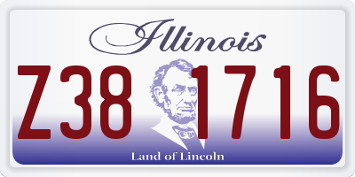 IL license plate Z381716