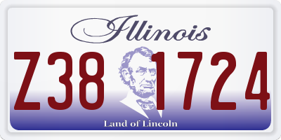 IL license plate Z381724