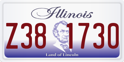 IL license plate Z381730