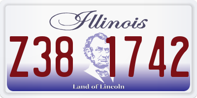 IL license plate Z381742