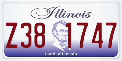 IL license plate Z381747