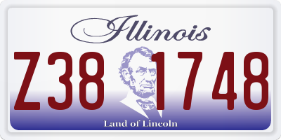 IL license plate Z381748