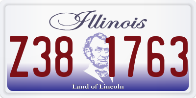 IL license plate Z381763