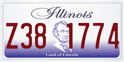 IL license plate Z381774