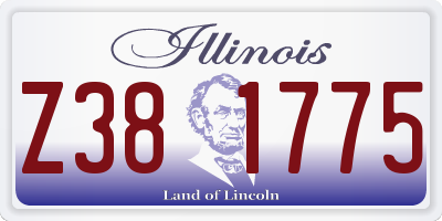 IL license plate Z381775