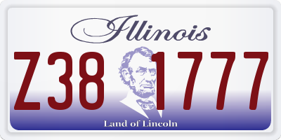 IL license plate Z381777