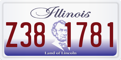 IL license plate Z381781