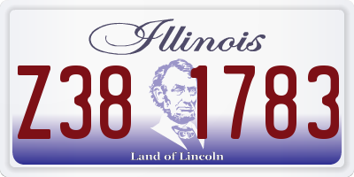 IL license plate Z381783