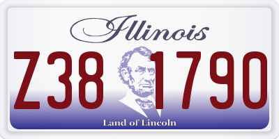 IL license plate Z381790