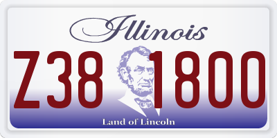 IL license plate Z381800