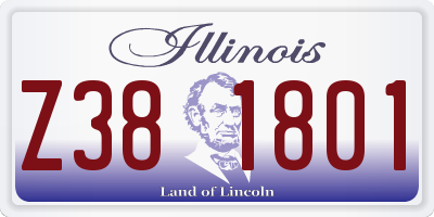 IL license plate Z381801