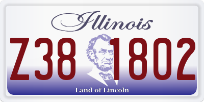 IL license plate Z381802