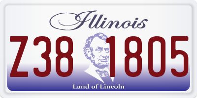 IL license plate Z381805