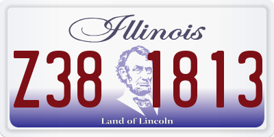 IL license plate Z381813