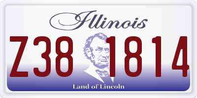 IL license plate Z381814