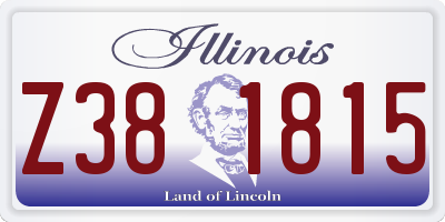 IL license plate Z381815