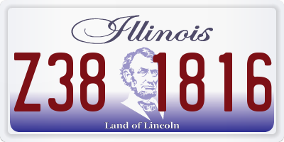 IL license plate Z381816